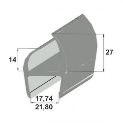 JOINT CONTAINER PVC intérieur 21mm GRIS