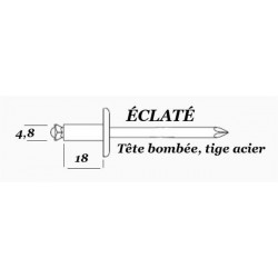 RIVET ECLATE 4.8 X 18mm