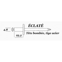 RIVET ECLATE 4.8 X 25mm