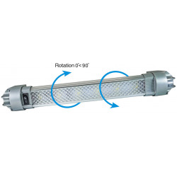 REGLETTE ORIENTALBLE A LED + INTER BI-VOLTAGE -PROMO Rotation jusqu'à 180°   AVEC INTERUPTEUR  protection IP20