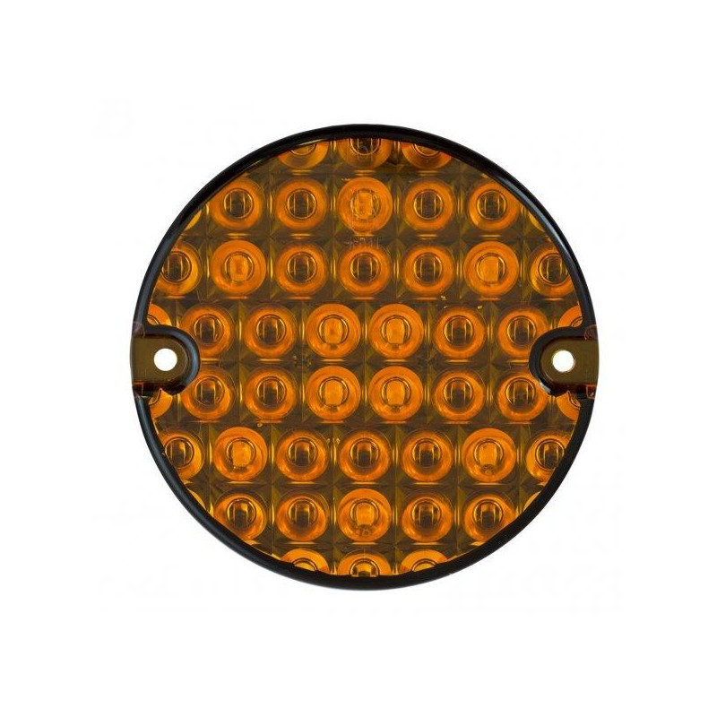 FEU ARRIERE LED ORANGE CLIGNOTANT 12/24 V ROND Ø 95mm