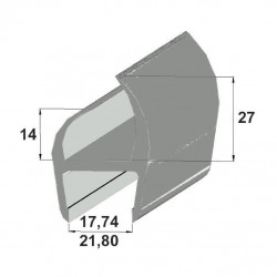 JOINT CONTAINER PVC intérieur 21mm GRIS Barre de 5 mètres - Prix au mètre linéaire
